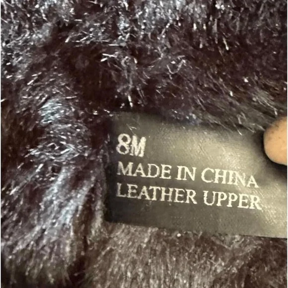 Brilliant Womens Size 8 Black Suede Leather Ankle Snow Boots Zipper Winter - Picture 9 of 12